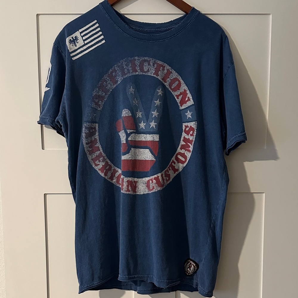 🔥Affliction Navy American Customs Tee